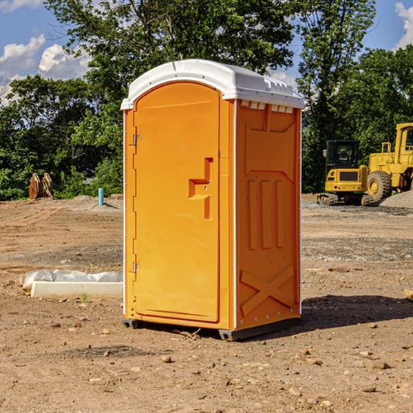 can i customize the exterior of the portable restrooms with my event logo or branding in Del Rio Tennessee